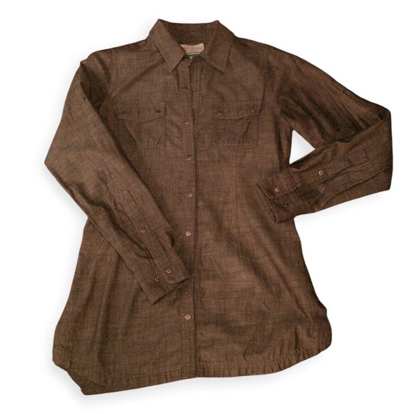 COLUMBIA Long Sleeve Tailored Snap 100% Cotton Shirt XS - Picture 3 of 10